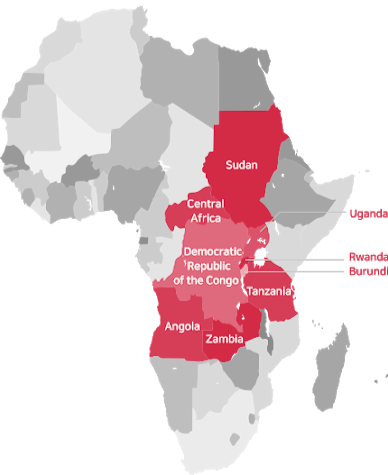 Map showcasing Conflict Area, Conflict Mineral Policy